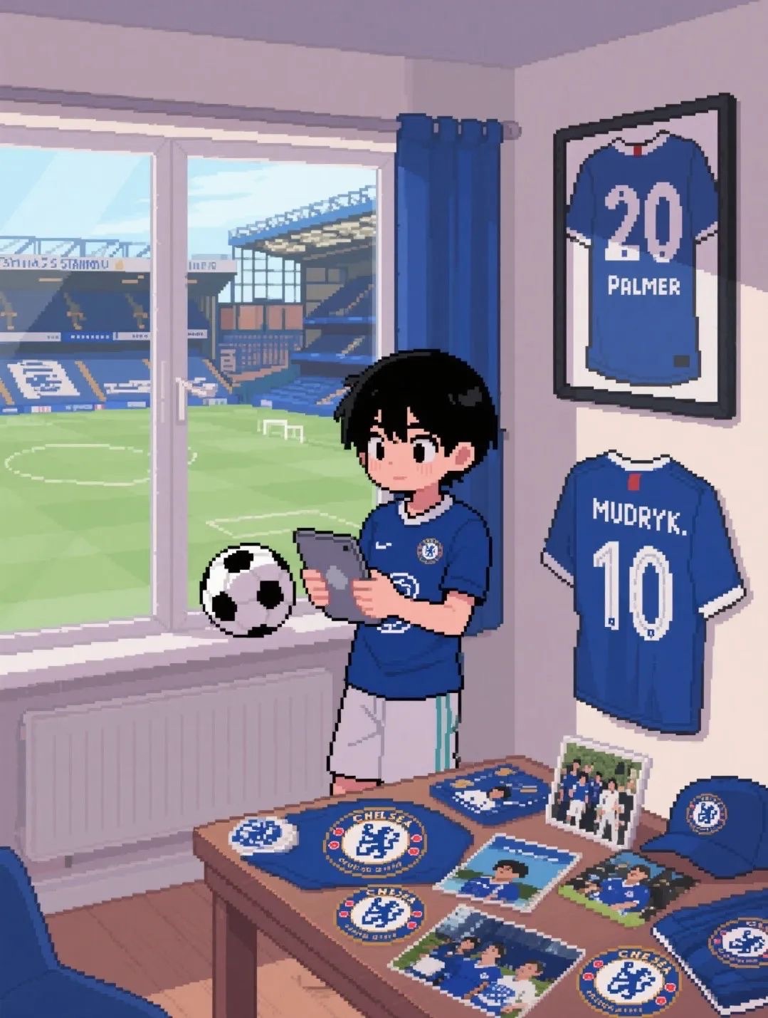 足球像素风头像